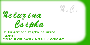 meluzina csipka business card